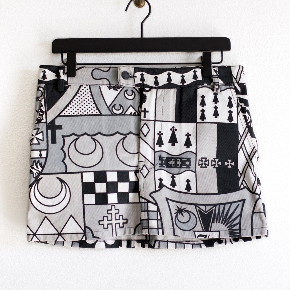 KTZ Heraldy Print Mini Skirt
